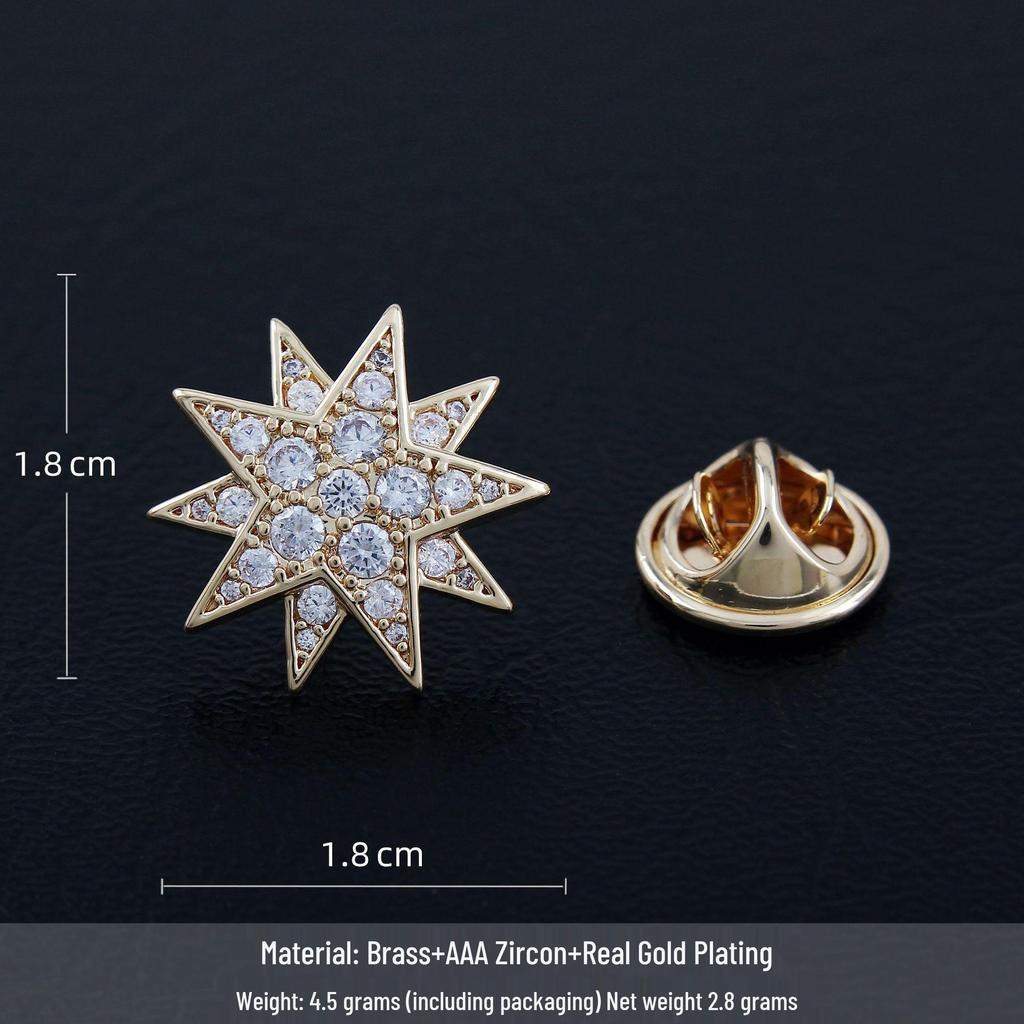 Stylish Sunflower Brooch – Unisex Luxury Micro-Paved Zirconia Lapel Pin