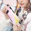 DLseego Switch Split Full Easy To Attach and Analog Stick Cute Cat Claw Paw Tempered Glass Durable Pink Case, Cover, Protection, Lightweight,