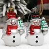 4Pcs/Box Santa Claus Christmas Tree Ornament DIY Crafts Painted Plastic Christmas Gifts Boxes Pendant Pendant New Year