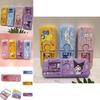 Creative Pencil Case Kit For Elementary Students Cartoon Iron Box With Complete Stationery Set