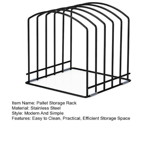 Trays Storage Rack Metal Tray Organizer for Kitchen Counter Cutting Board Rack Modern Versatile Pallet Shelf for Home & Commercial Use