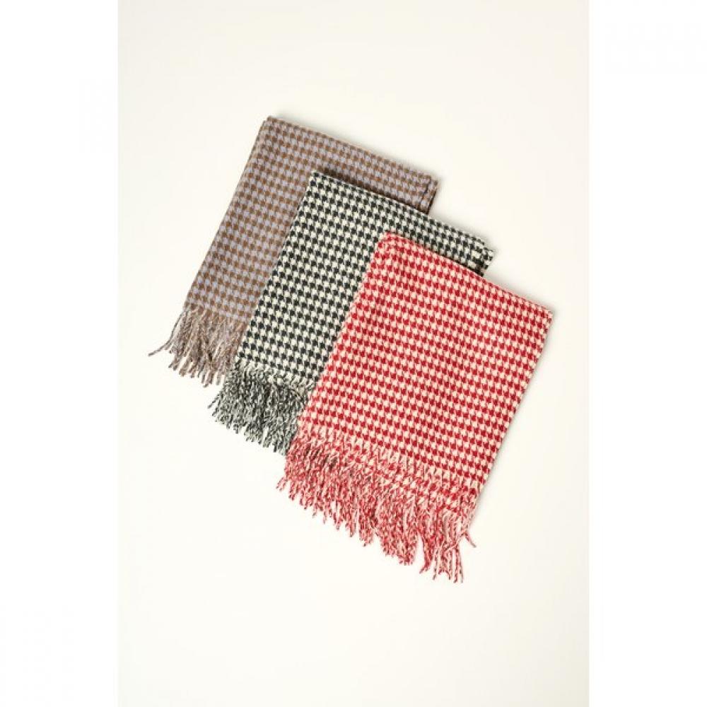 Bcbg Houndstooth Check Muffler B4w0a420 red (24)/FREE
