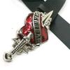 Goth Y2K Cuore Rosso Freccia Amore Fa Male Cintura con Fibbia in Pelle PU Cinturino da Vita Donna Uomo Jeans Pantaloni Cintura Decorativa
