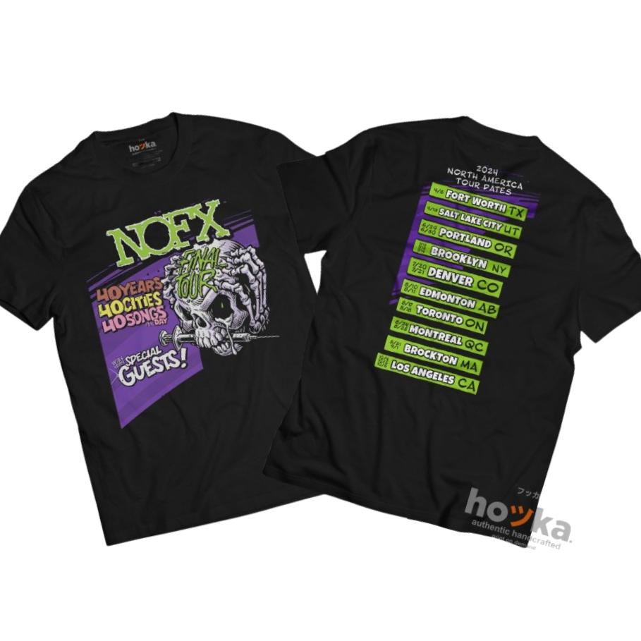 Punk Rock Band NOFX Peripherieartikel Grafikdruck T-Shirt Herren Damen Streetwear Hip Hop Neue Mode T-Shirt Übergroß Rundhalsausschnitt Baumwoll Oberteil M