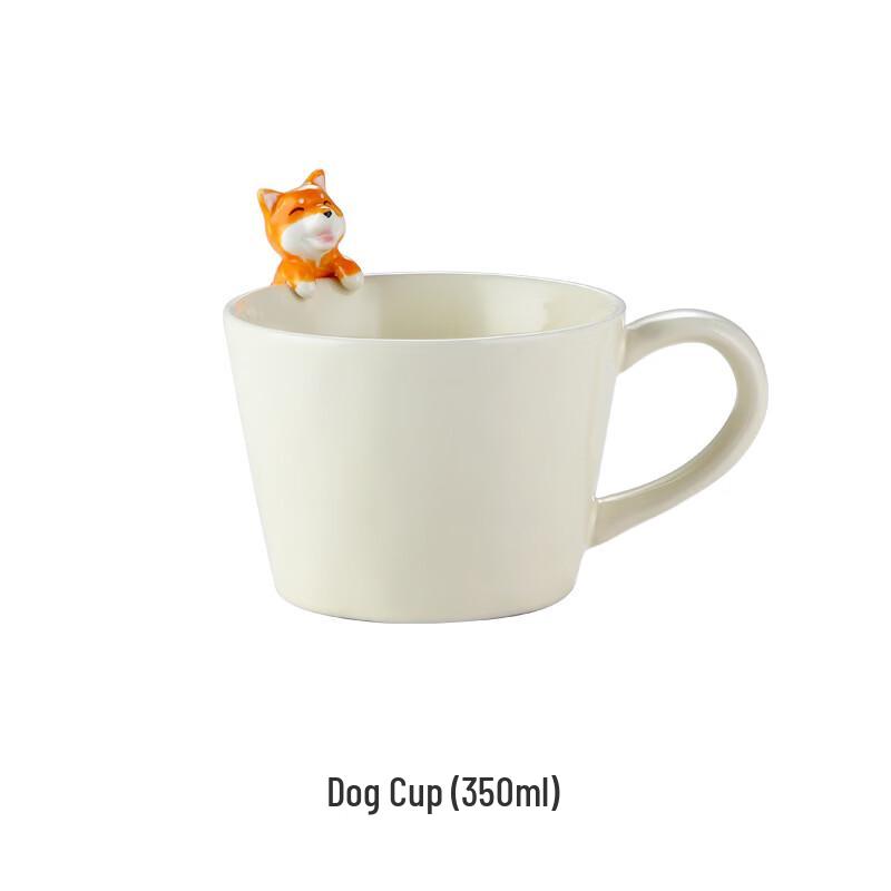 Korean Style Shiba Inu Ceramic Mug with Lid