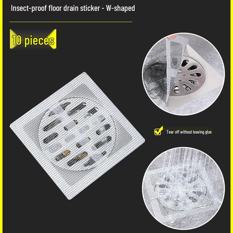 Satin Hair Catcher & Insect-Proof Floor Drain Sticker