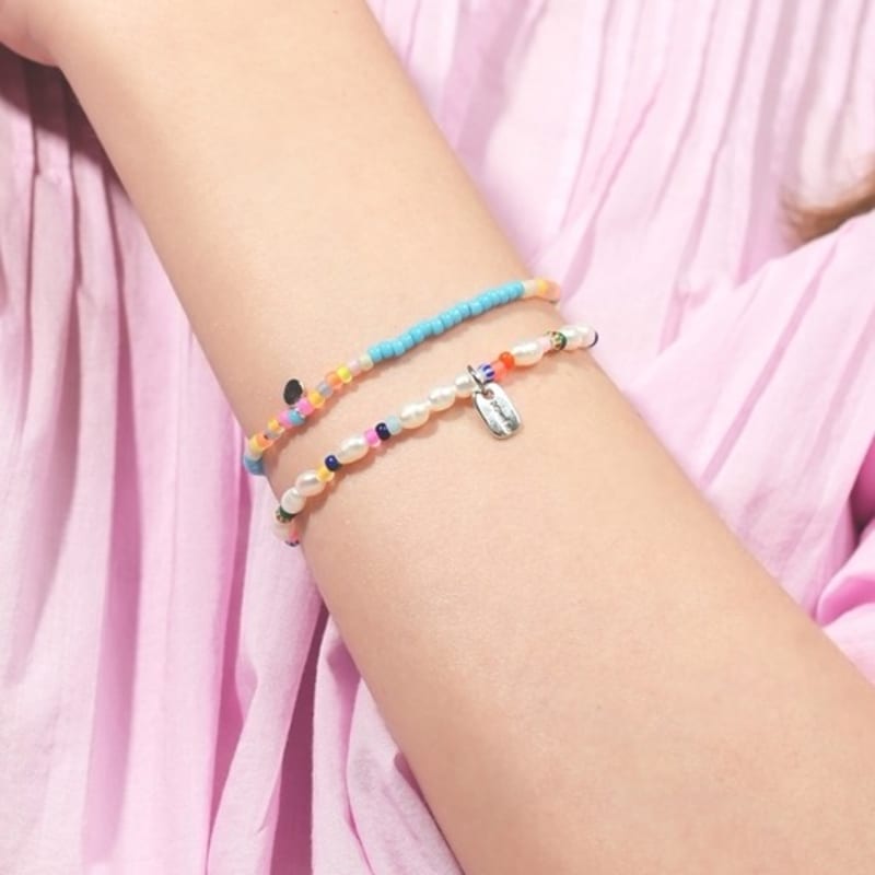 BONBEAU Freshwater pearl color beads Bracelet 4mm 5mm