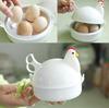 Creative Chicken Egg Steamer: Quick 4-Egg Heart-Shaped Breakfast Cooker.