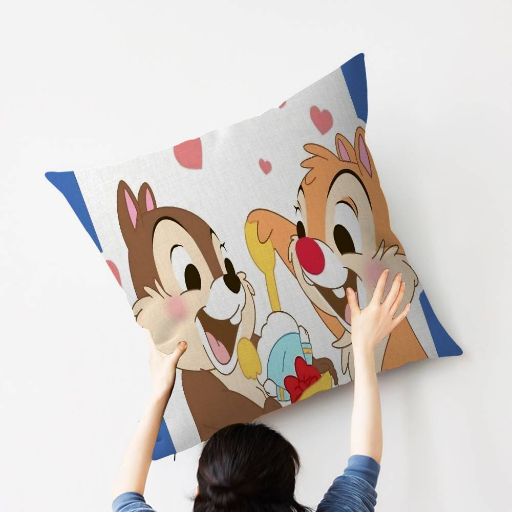 Cartoon C-Chip n D-Dale Stitch Lucky Dragon pillow cover sofa cushion cover home room decoration children gift