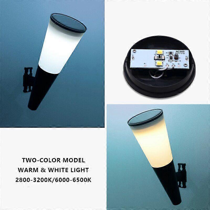 Waterproof Solar Light Outdoor RGB Solar Security Torch Wall Sconce Lamp For Garden Path Yard Garage
