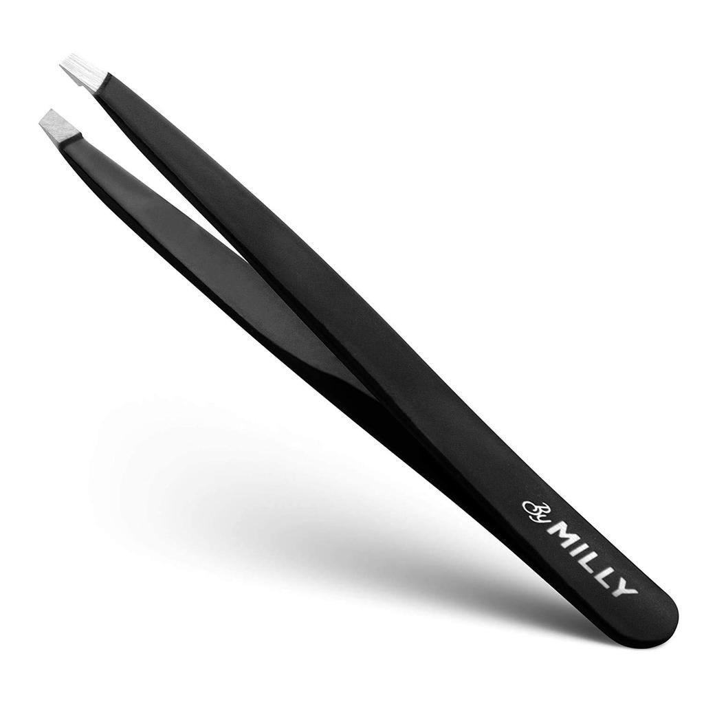 By Milly Angled for Stainless Professional Grade in the Eyebrow and Unwanted Hair Tweezers for Men and Women Tweezers, Precision, 100% Steel, [A