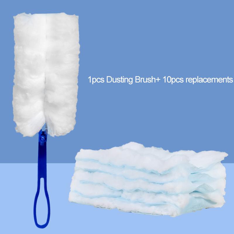 Brosse à épousseter jetable en fibre absorbante électrostatique pour climatisation, nettoyage de meubles de voiture, plumeau ménager en microfibre