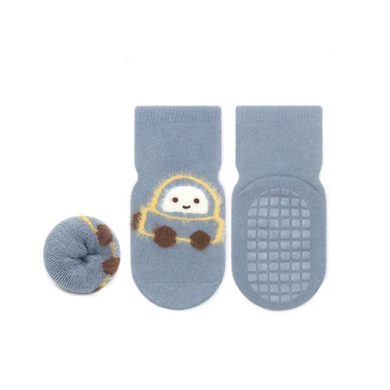 Children's Girl Boy Socks Anti Slip Terry Baby Cotton Socks for Girls Boys Casual Soft Print Toddler Kids Cartoon Sock Non-slip Winter