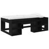 Kids Bed Frame with Storage Space Black Oak 98.5 X 200 Cm