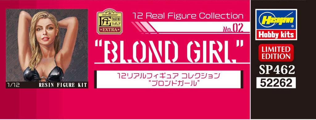 Hasegawa Real Figure Collection Dívka s blond vlasy Živicová stavebnice SP462 1/12 č. 02