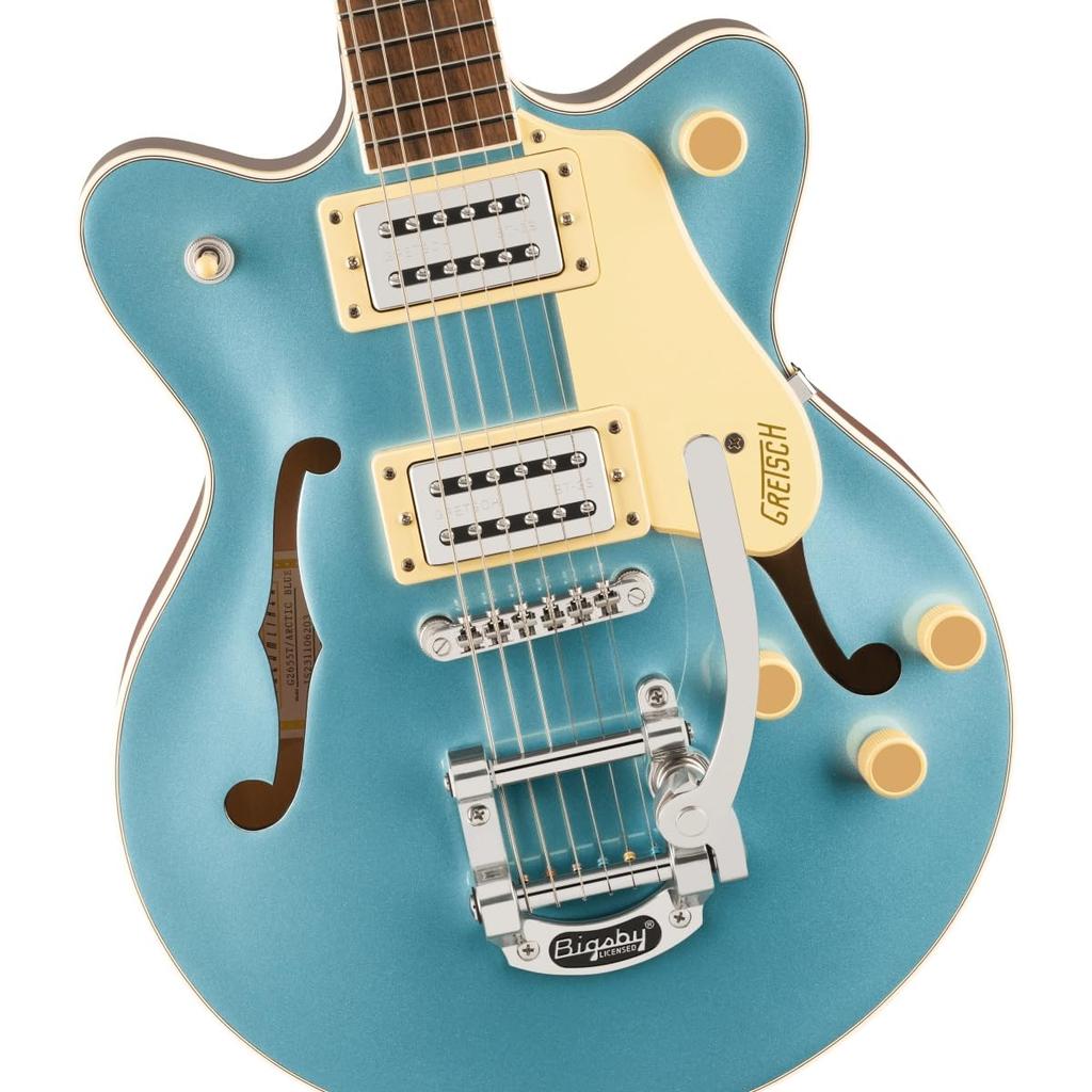 GRETSCH G2655T Streamliner Center Block with Bigsby Laurel Arctic Blue / Jr. Double-Cut Fingerboard,