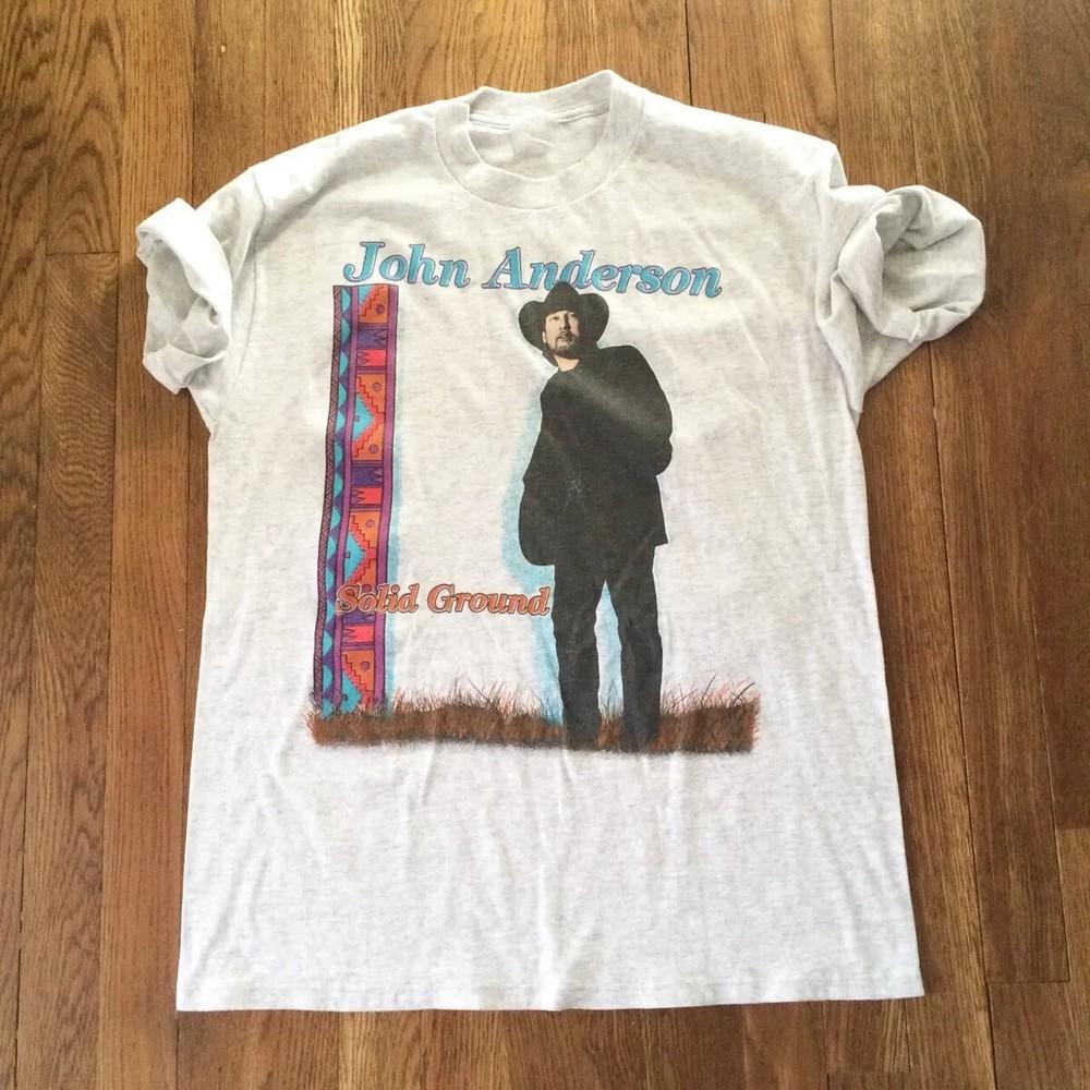 Vintage 90s Country John Anderson Shirt Classic Sport Gray Unisex S-4XL FA1819 Unisex T-Shirt S