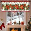 Christmas Short Curtains Valances Christmas Decorations for Home 2026 Xmas Ornaments Windows Treatments for Kitchen Bathroom