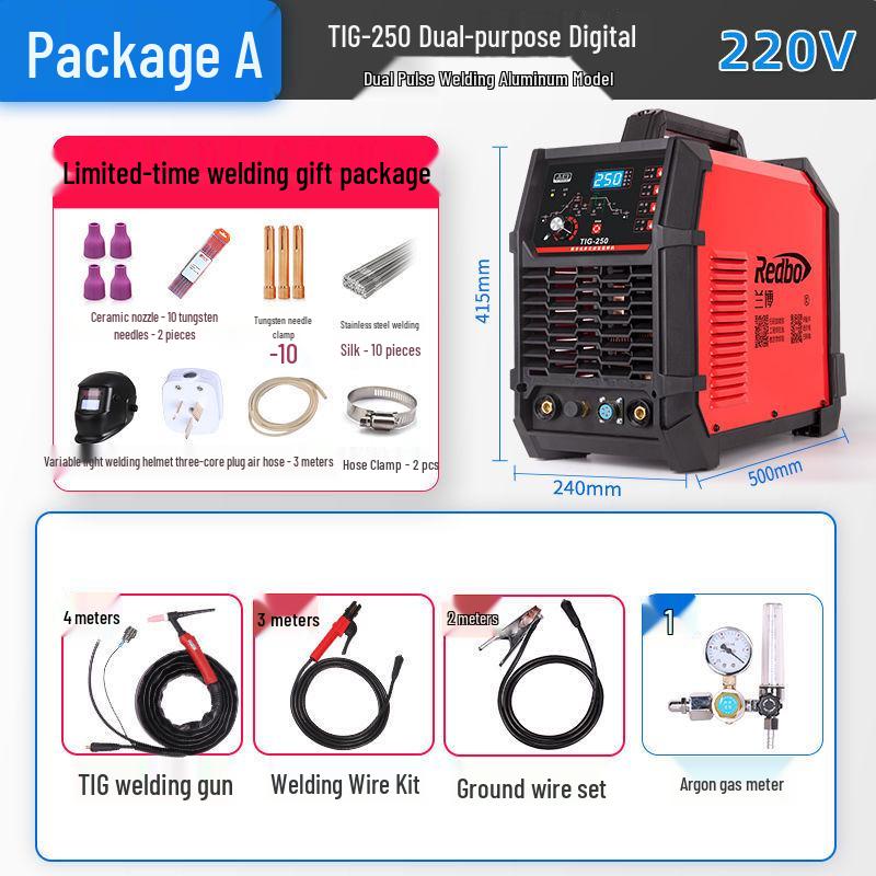 Lanbo TIG-250A Dual-Use 220V Inverter Welder for Stainless Steel & Aluminum