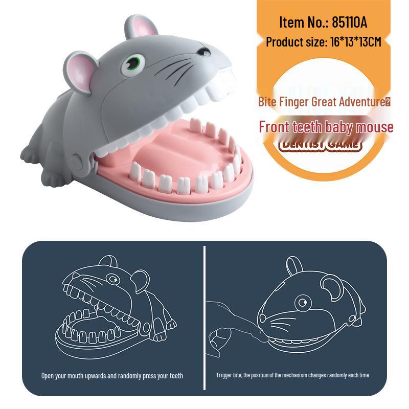 Kids' Prank Toys: Crocodile, Shark, Hippo, Dinosaur, Dog Bite Finger Challenge Game