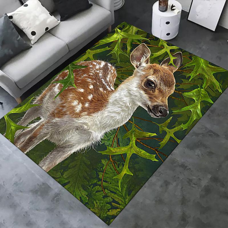 Büroteppich: Von der Natur inspiriertes Hirschdesign Perfekt zum Schutz von Sofas Unter Stühlen