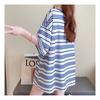 Navava Casual STriped Loose FiT ShorT Sleeve T shirT nT1892