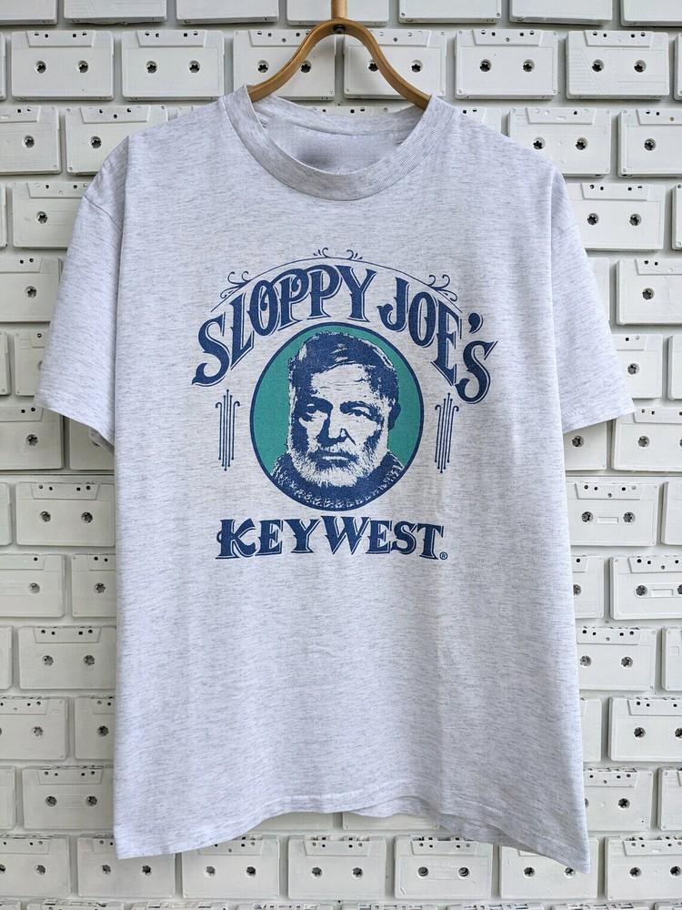 Vintage Sloppy Joe s Key West Cotton Sport grey Full Size Unisex Shirt AP665 Unisex T-Shirt M
