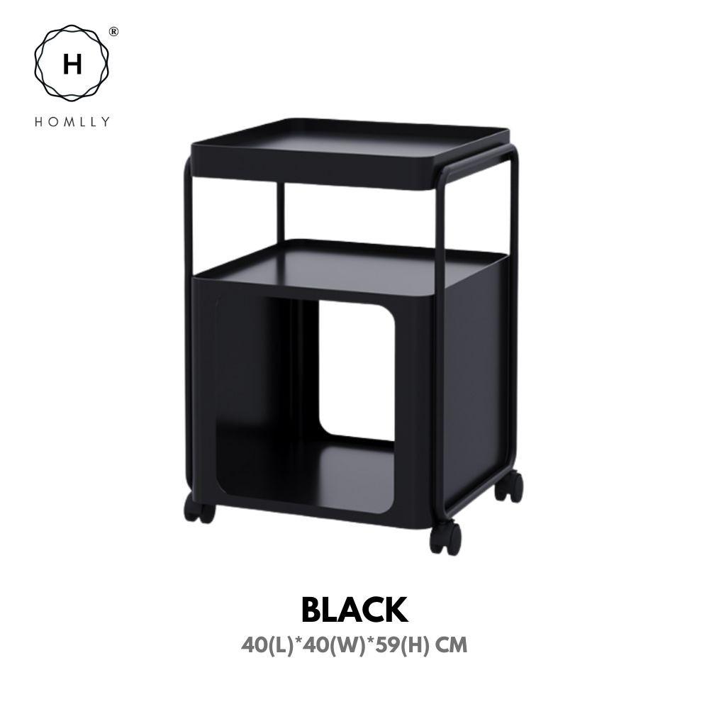 Homlly Luiio 3-tier Side Table with Wheels