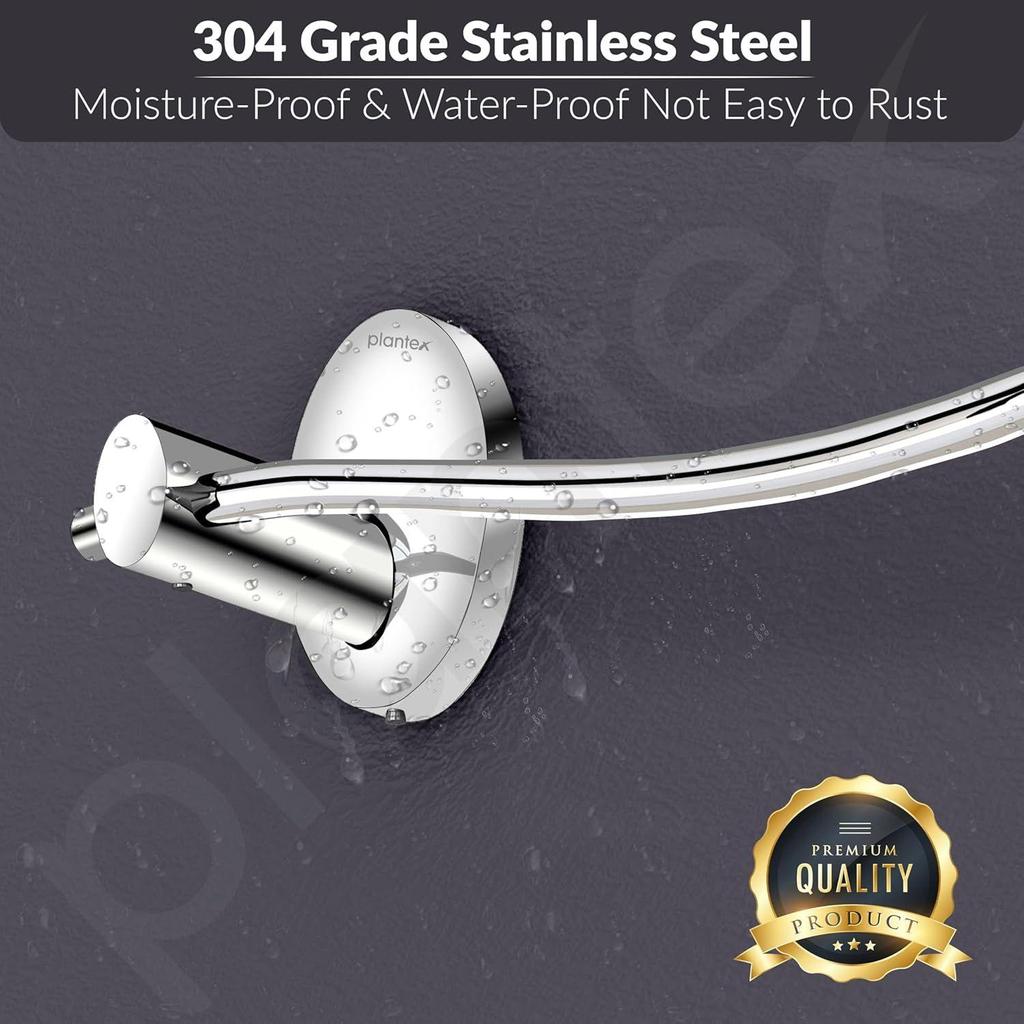 Grade Stainless Steel Hand Towel Hanger/Napkin Holder for Wash Basin/Towel/Napkin Ring/Bathroom Accessories - Oreva (Chrome)