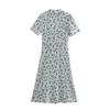 Winter 2024 Women's European & American Style Slimming Short Sleeve French Print Dress