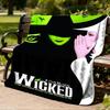 1pc Wicked Musical Outdoor Blanket Lightweight Flannel Throw For Travel, Camping, Livingroom, Couch, Chair Soft