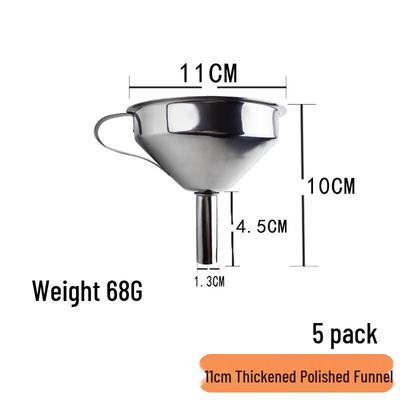 Thickened Stainless Steel Funnel Filter Strainer Set