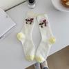 Female Spring and Summer Thin Breathable Mesh Cartoon Cute Dog In The Tube Pile Socks