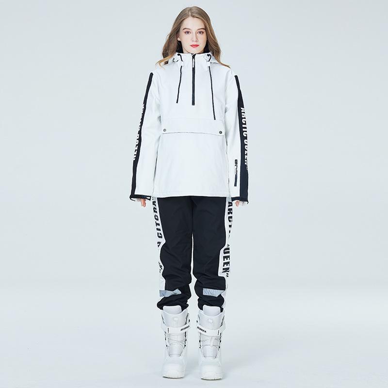 Unisex Couples' Ski Hoodie Set: Warm, Thickened Snowboard Suit for Men and Women.