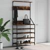 VidaXL Clothes Rack and Shoe Storage Smoked Oak 837879