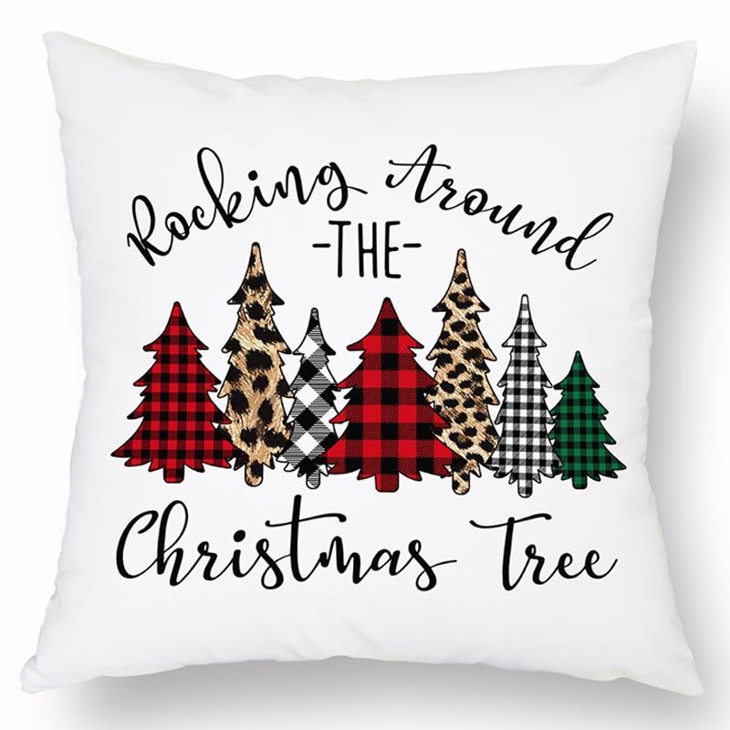 Νέα Χριστουγεννιάτικη Λινή Τυπωμένη Μαξιλαροθήκη Σπίτι Καναπές Σαλόνι Διακοπές Ανθεκτικό στη Βρωμιά Μαξιλάρι