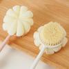 2 In 1 Long Handle Exfoliating Bath Brush Soft Bristles Loofah Puff Back Scrubber for Home Shower Body Cleaning