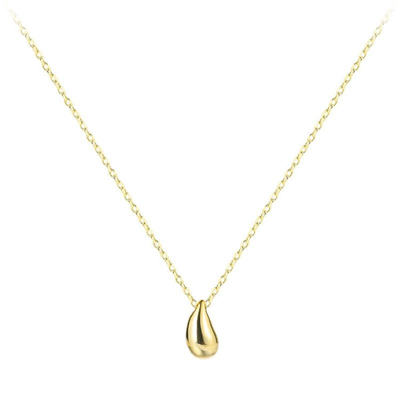 French Water Drop Pendant Necklace Female Niche Ins Style Korean Version Simple Light Luxury High Sense Fashion High Grade Collarbone Chain