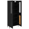 Highboard in Black Oak Look 27.8 x 13.4 x 70.9 in (L x W x H) Particleboard