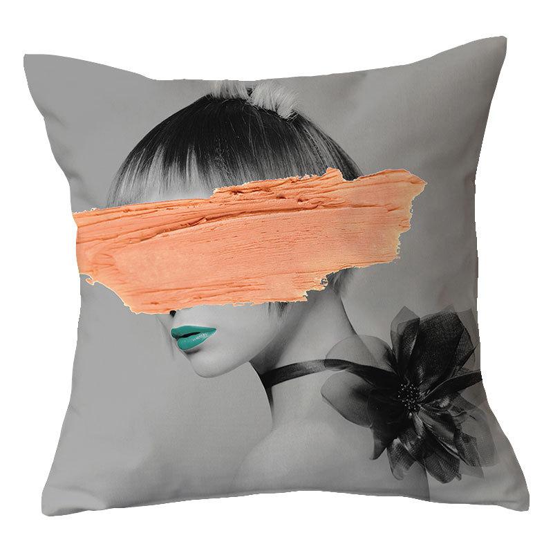 Design Beautiful Characters Series Pillowcase Pillow Car Cushion Sofa Pillow Nordic