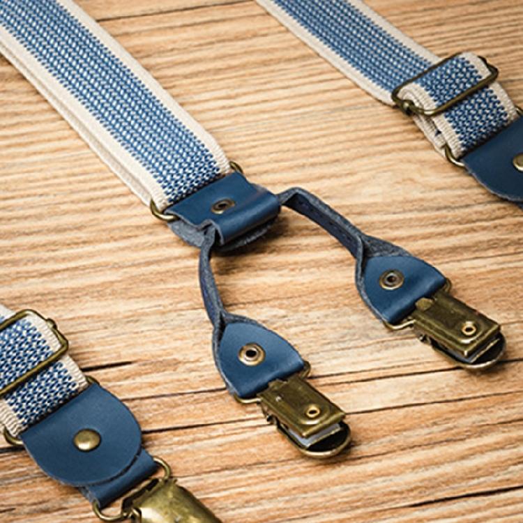 Vintage Style Adjustable Suspenders NonSlip Y Back Clips Soft Elastic Rubber 2.5cm Width Adult Accessory