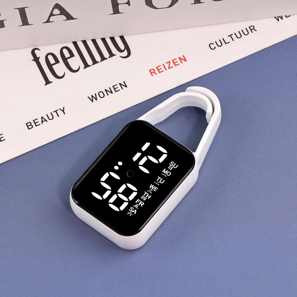 2025 Ultra-Thin LED Square Wall Clock & Luminous Keychain Timer