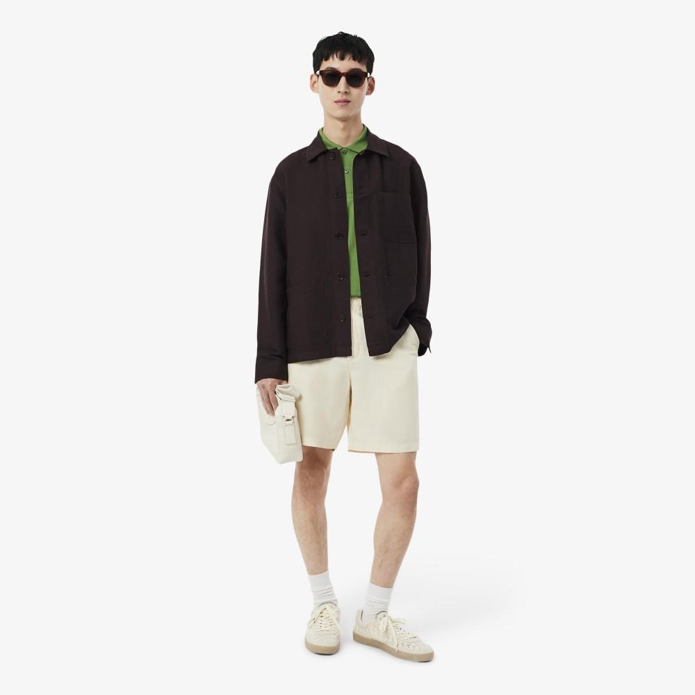 [lacoste] Men's Linen Blend Multi-Pocket Shacket CH5993-56G3LA
