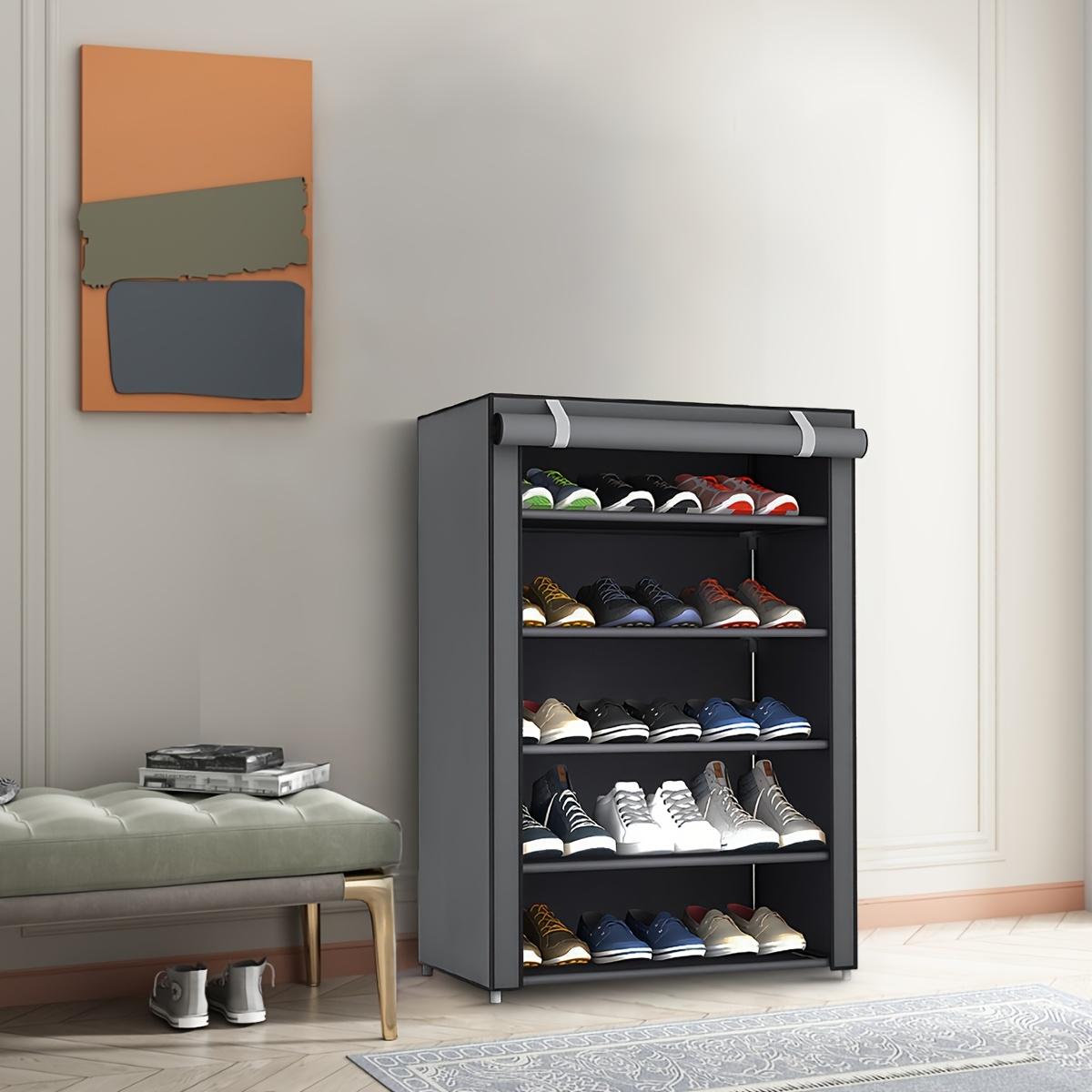 

6/8/10-Layer Multifunctional Shoe Organizer - Simple Shoe Rack, Household Dust-proof Storage Shoe Cabinet, Indoor Simple Shoe Cabinet 6 Layers серый