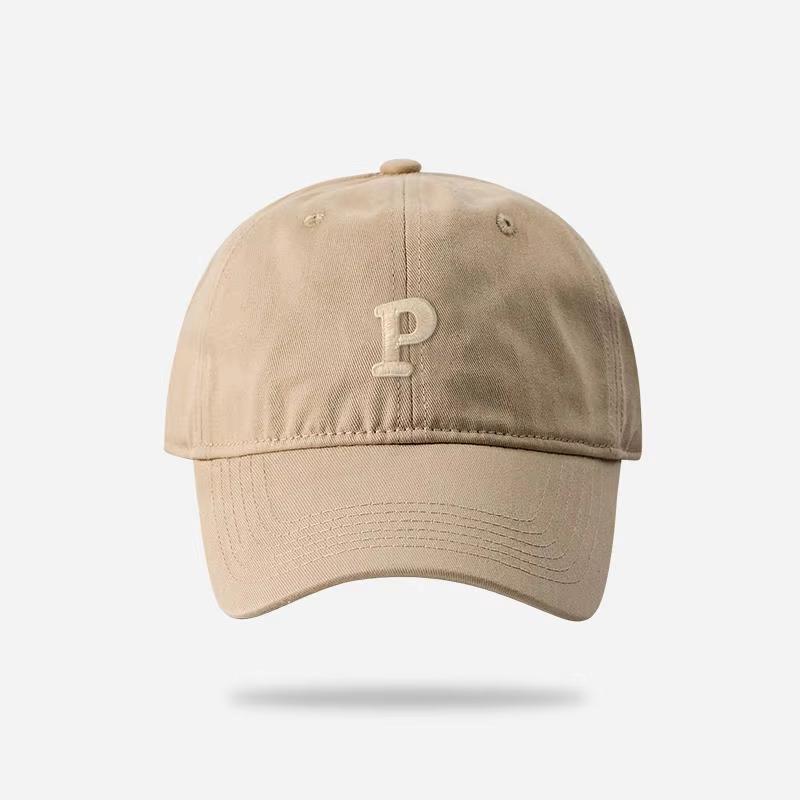Letter P Cotton Baseball Hat For Women Men Solid Color Snapback Duck Tongue Hats Outdoor Sports Sunshade Dad Trucker Peaked Cap
