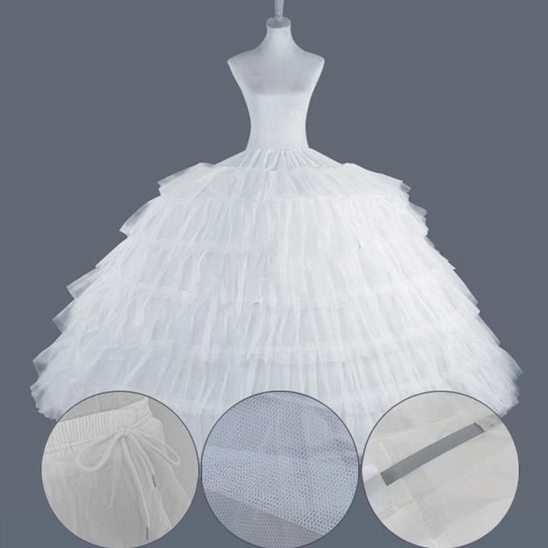 Crinoline Underskirt Petticoat Floor Length for Women Girls Bridal Dress Vintage Ball Gown White Hoop Skirt