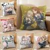 Anime Cartoon It'S Mygo Band Cute Pillow Case Double-Sided Plush Sofa Cushion Covers Organic Breathable Invisible Zipper