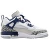 Air Jordan Spizike Low GS Weiß Mitternachtsblau Kinder Sneaker Neutralgrau Anthrazit FQ3950-140