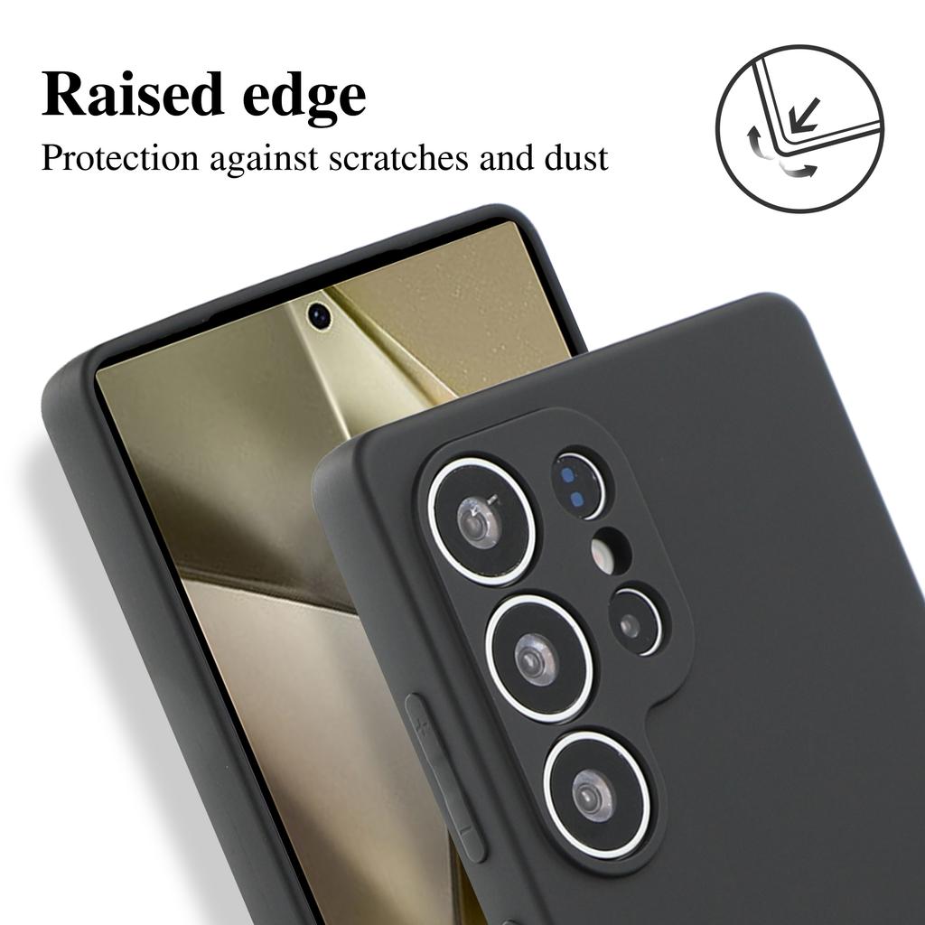 Etui na Samsung Galaxy S25 Ultra, Tylna część z TPU, Miękkie, Odporne na zarysowania, Wyściółka z włókna, Pokrowiec na telefon