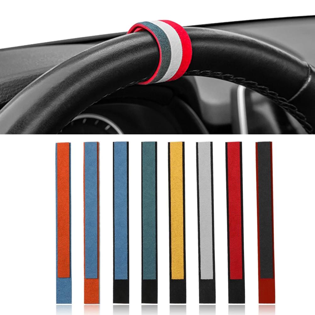 Marcatore Superiore del Volante per Tesla Model Y Model 3 X S Linea Centrale Segnalazione Rossa Accessori Decorativi in Super Suede